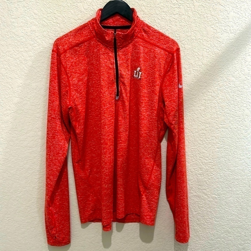 Nike Super Bowl 51 1/4 zipper Red size L